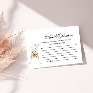 Laarzen en Bubbly Date Night Ideeën Vrijgezellenfe Informatiekaartje