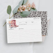 Laarzen en Bubbly Elegant Roze Vrijgezellenfeest R Informatiekaartje