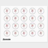 Laarzen en Bubbly Elegant Roze Vrijgezellenfeest Ronde Sticker (Vel)