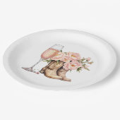 Laarzen en Bubbly Paper Borden Papieren Bordje (Gekanteld)