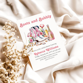 Laarzen en Bubbly Pink Beach Coastal Vrijgezellenf Kaart