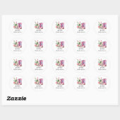 Laarzen en Bubbly Pink Vrijgezellenfeest Ronde Sticker (Vel)
