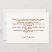 Laarzen en Bubbly Vrijgezellenfeest bedankpas Aankondiging (Achterkant)