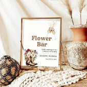 Laarzen en Bubbly vrijgezellenfeest bloembalk teke Poster