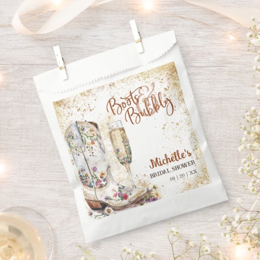 Laarzen en Bubbly Western land Dank u Bedankzakje (Geknipt)