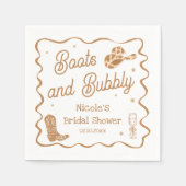 Laarzen en Bubby Bruidsjurk Shower Servet (Voorkant)