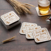 Laarzen en Bubby Bruiloftsfeestje Kartonnen Onderzetters