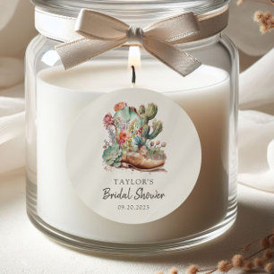 Laarzen en Bublly Western Vrijgezellenfeest Ronde Sticker