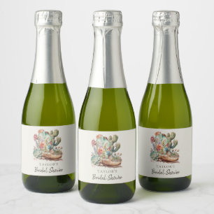 Laarzen en Bublly Western Vrijgezellenfeest Sparkling Wijnetiket