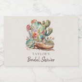 Laarzen en Bublly Western Vrijgezellenfeest Sparkling Wijnetiket (Enkel label)