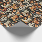 Laarzen en cactus cadeaupapier (Hoek)