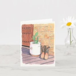 Laarzen en Cactus Porch Kaart