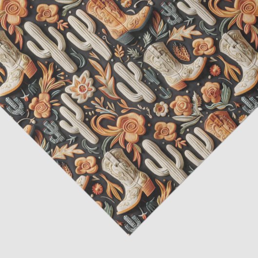 Laarzen en cactus tissuepapier (Detail)