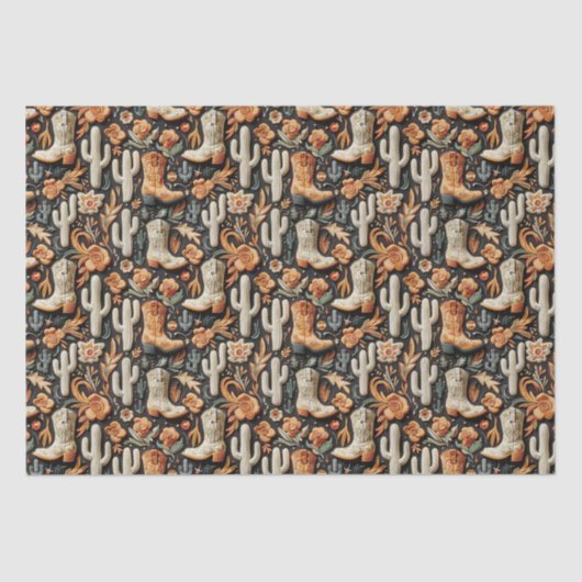 Laarzen en cactus tissuepapier (Voorkant)