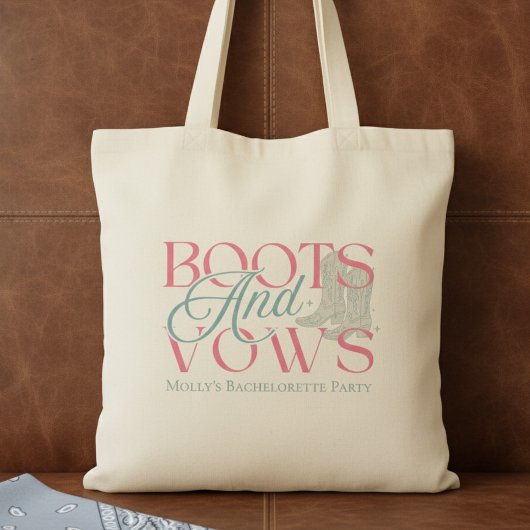 Laarzen en geloften - Western vrijgezellenfeest on Tote Bag