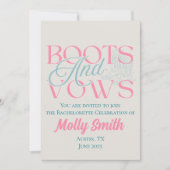 Laarzen en geloften - Westerne Bachelorette Kaart (Voorkant)