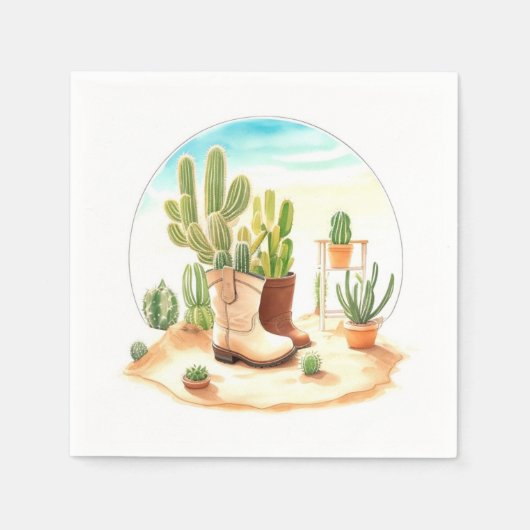 Laarzen en slaapliedjes: Wild West Cowboy Baby sho Servet (Voorkant)