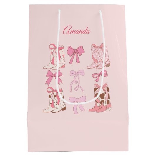 Laarzen en Strikjes Westerse Persoonlijke Cadeauta Medium Cadeauzakje (Achterkant)