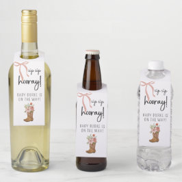 Laarzen en strikken fles ophanglabels flessenhanger