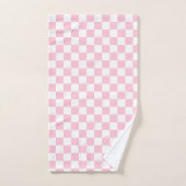 Laarzen en strikken Roze Girly Coquette Checkered Bad Handdoek (Handdoek)