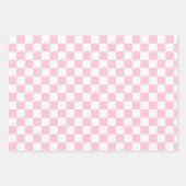 Laarzen en strikken Roze Girly Coquette Checkered Inpakpapier Vel (Voorkant 3)
