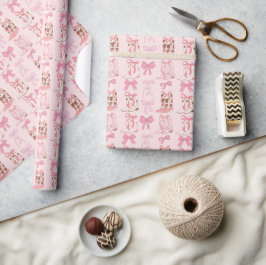 Laarzen en strikken Roze Girly Coquette Esthetisch Cadeaupapier