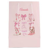 Laarzen en strikken westerse cadeautas met persoon (Achterkant)