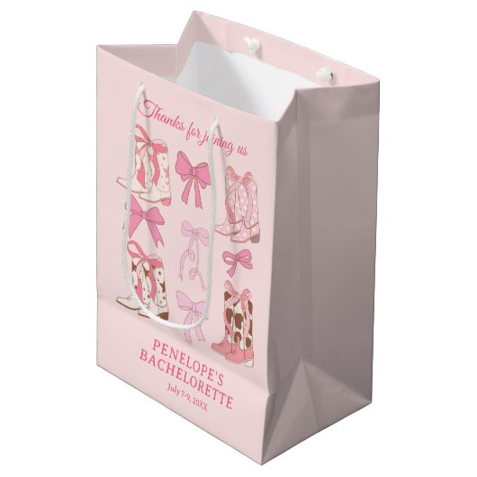 Laarzen en Strikken Westerse Gepersonaliseerde Cad Medium Cadeauzakje (Voorkant Gekanteld)