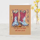 laarzen ik helemaal over u ga lopen! kaart (Gele Bloem)