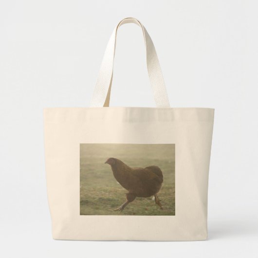 Laarzen in de mist grote tote bag (Voorkant)