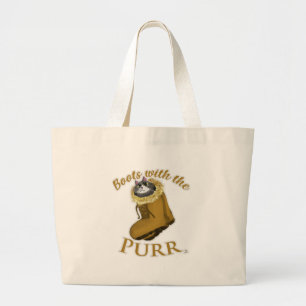 Laarzen Met Purr Mode Kitten Kunststijl Grote Tote Bag