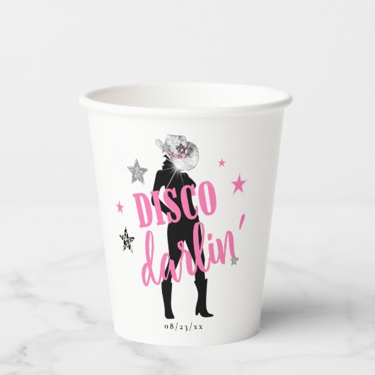 Laarzen 'n Bling Bachelorette Disco Darlin' ID925  Papieren Bekers (Voorkant)