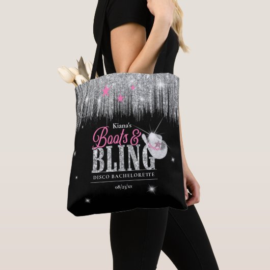 Laarzen 'n Bling Disco Bachelorette ID925 Tote Bag (Dichtbij)