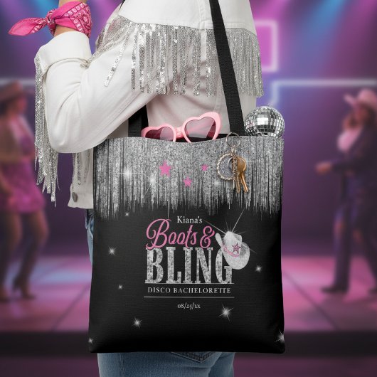 Laarzen 'n Bling Disco Bachelorette ID925 Tote Bag