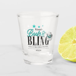 Laarzen 'n Bling Disco Bachelorette Teal ID925 Shot Glas