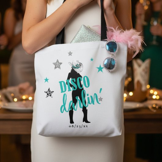 Laarzen 'n Bling Disco Darlin' Teal ID925  Tote Bag