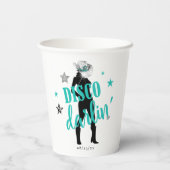 Laarzen 'n Bling Disco Darlin' Turquoise ID925  Papieren Bekers (Achterkant)