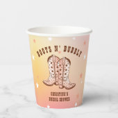 Laarzen N' Bubbelige Cowboylaarzen Bruiloft Bruids Papieren Bekers (Achterkant)