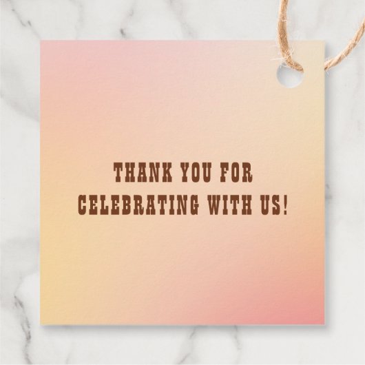 Laarzen N' Bubbelige Cowboylaarzen Bruiloft Feestj Bedankjes Labels (Achterkant)