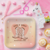 Laarzen N' Bubbelige Cowboylaarzen Hart Bruidsdine Papieren Bordje (Feest)