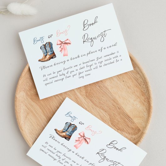 Laarzen of Bogen Blauw Roze Geslacht Onthullen Boe Informatiekaartje