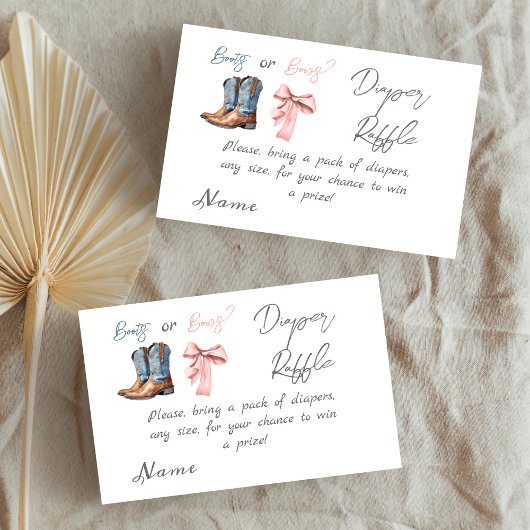 Laarzen of Bogen Blauw Roze Geslacht Onthullen Fee Informatiekaartje