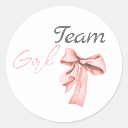 Laarzen of Bogen Blauw Roze Geslacht Onthullen Tea Ronde Sticker (Voorkant)