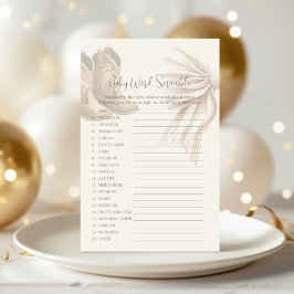 Laarzen of bogen Geslacht Onthullen Baby Word Scra