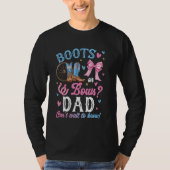 Laarzen of bogen Geslacht onthullen Decoraties Pap T-shirt (Voorkant)