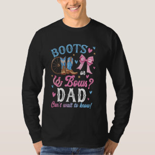 Laarzen of bogen Geslacht onthullen Decoraties Pap T-shirt