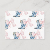 Laarzen of Bogen Geslacht Onthullen Luier Raffle Informatiekaartje (Achterkant)