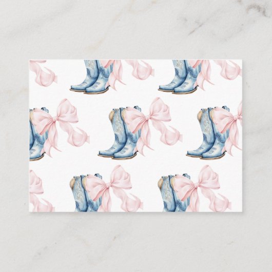 Laarzen of Bogen Geslacht Onthullen Luier Raffle Informatiekaartje (Achterkant)