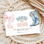 Laarzen of Bogen Geslacht Onthullen Luier Raffle Informatiekaartje