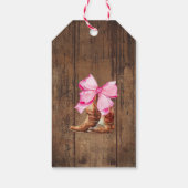 Laarzen of Bogen Geslacht Reveal Feestje Gift Tag Cadeaulabel (Achterkant)